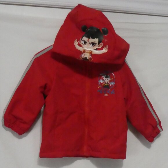 Unbranded Chinese Character NE ZHA | medium | Red Ne Zha Print Hooded Jacket - Picture 1 of 16